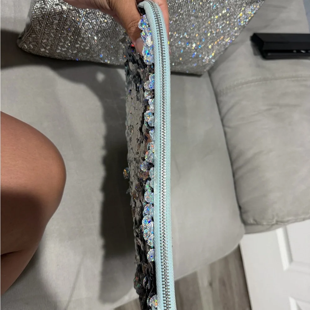 Skinny dip London Silver Sequin laptop Case